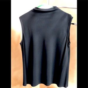 Apostrophe Black Sleeveless Shirt